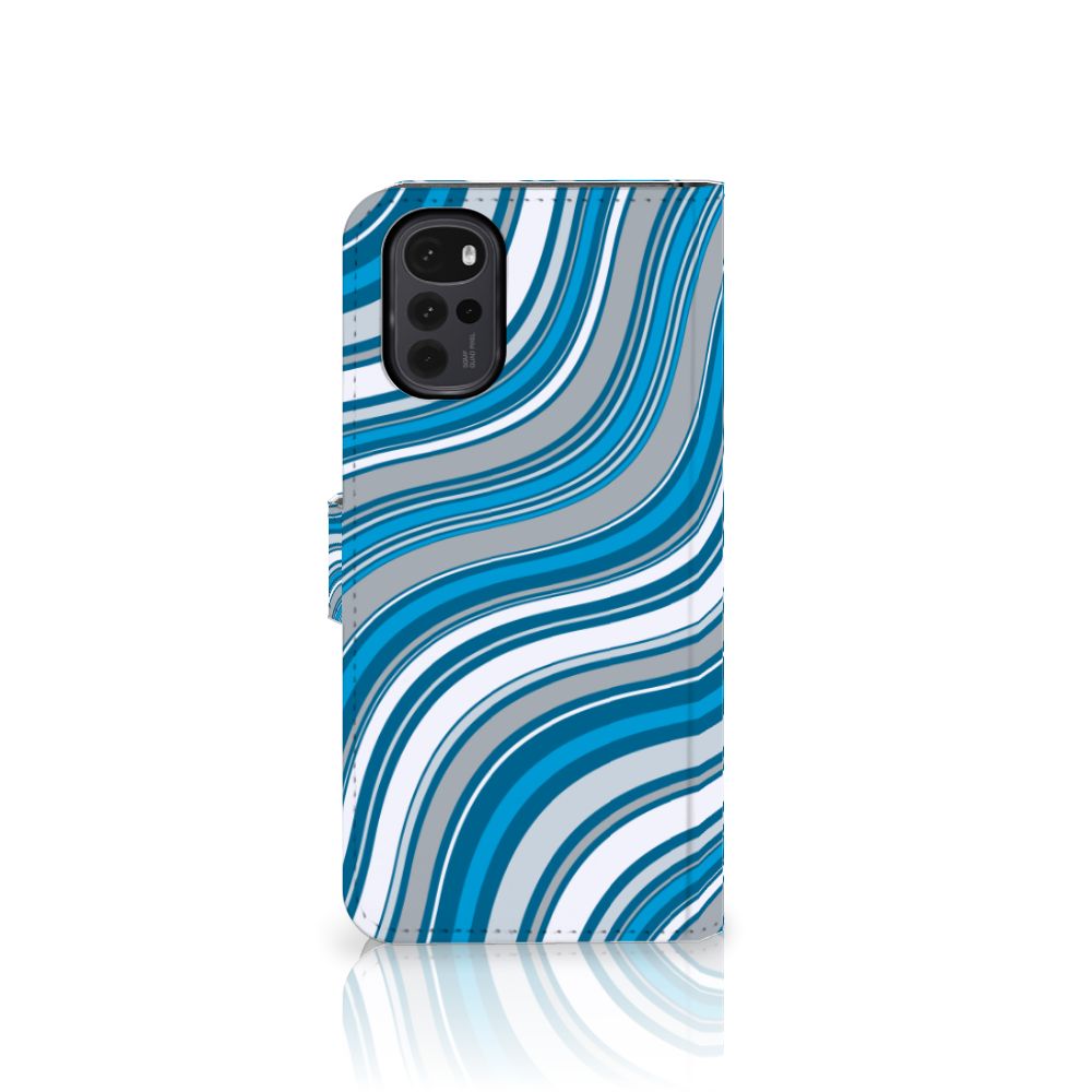 Motorola Moto G22 Telefoon Hoesje Waves Blue