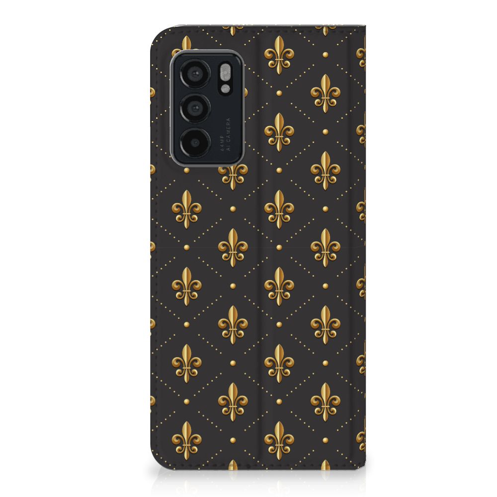 OPPO Reno6 5G Hoesje met Magneet Franse Lelie - B2C Telecom