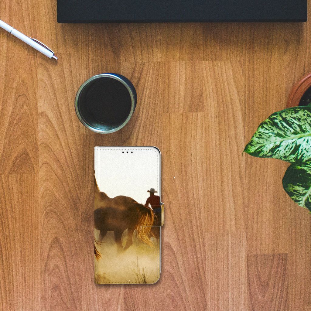 Samsung Galaxy S21 Ultra Telefoonhoesje met Pasjes Design Cowboy