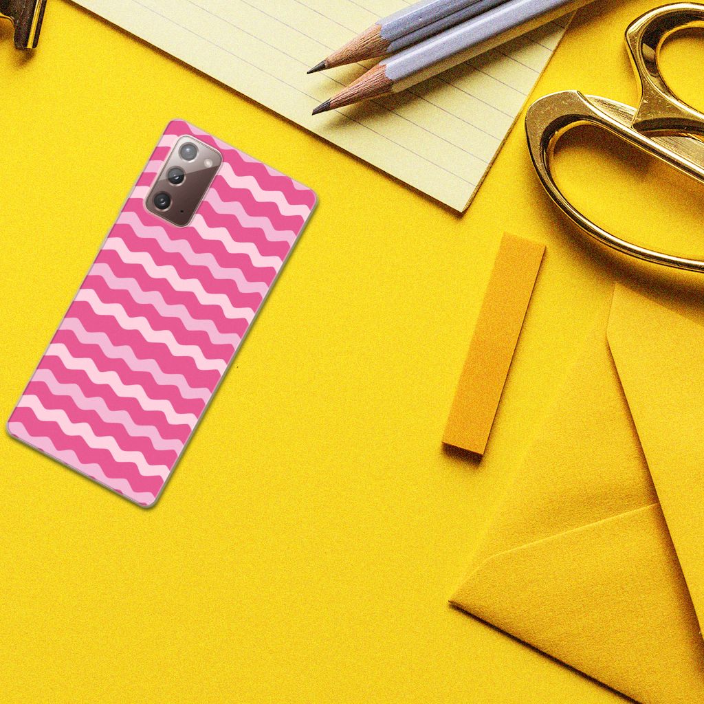 Samsung Note 20 TPU bumper Waves Pink B2C Telecom