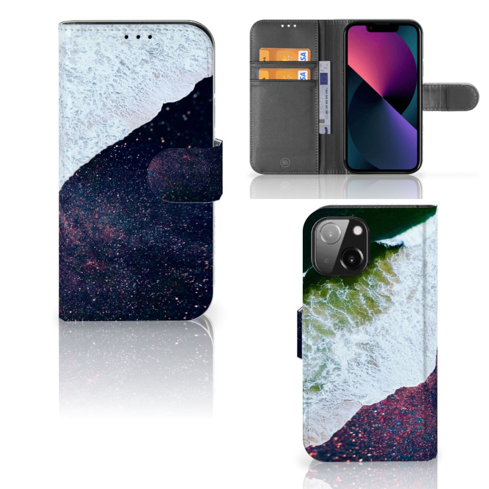 iPhone 13 Mini Book Case Sea in Space