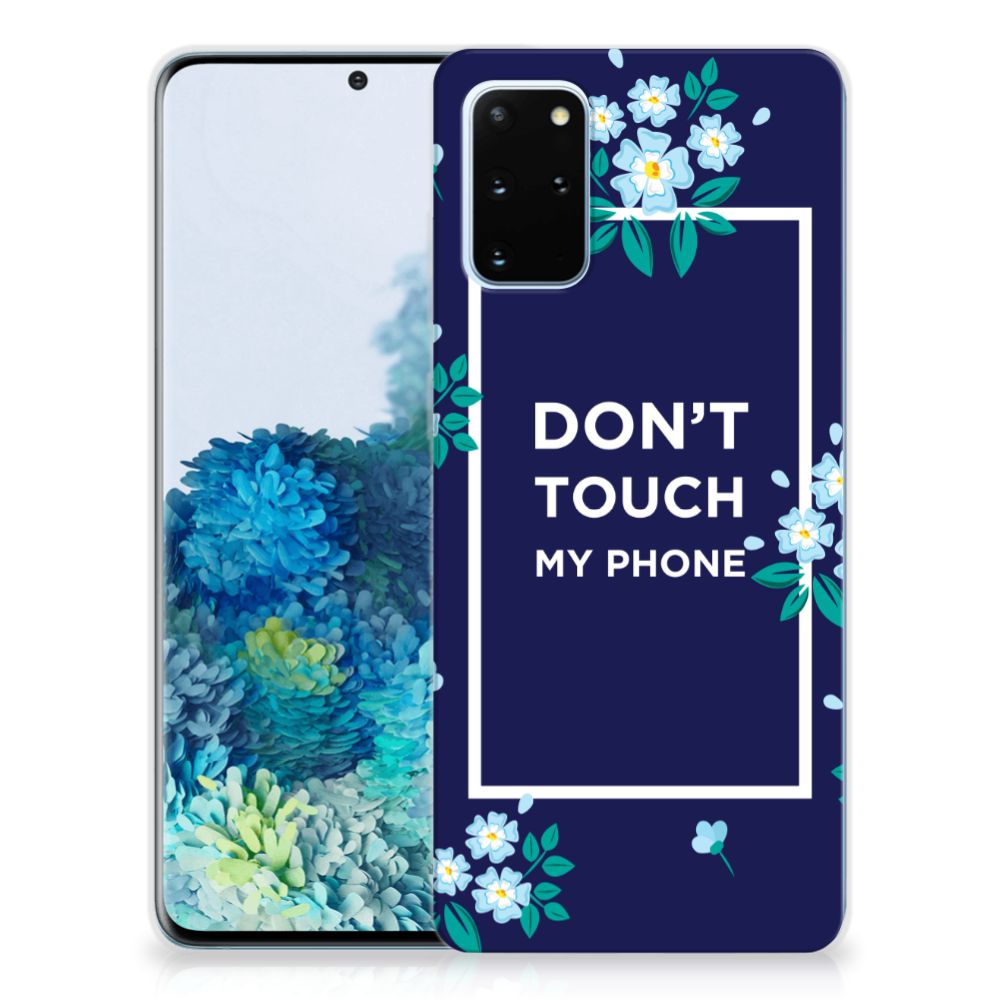 Samsung Galaxy S20 Plus Silicone-hoesje Flowers Blue DTMP B2C Telecom
