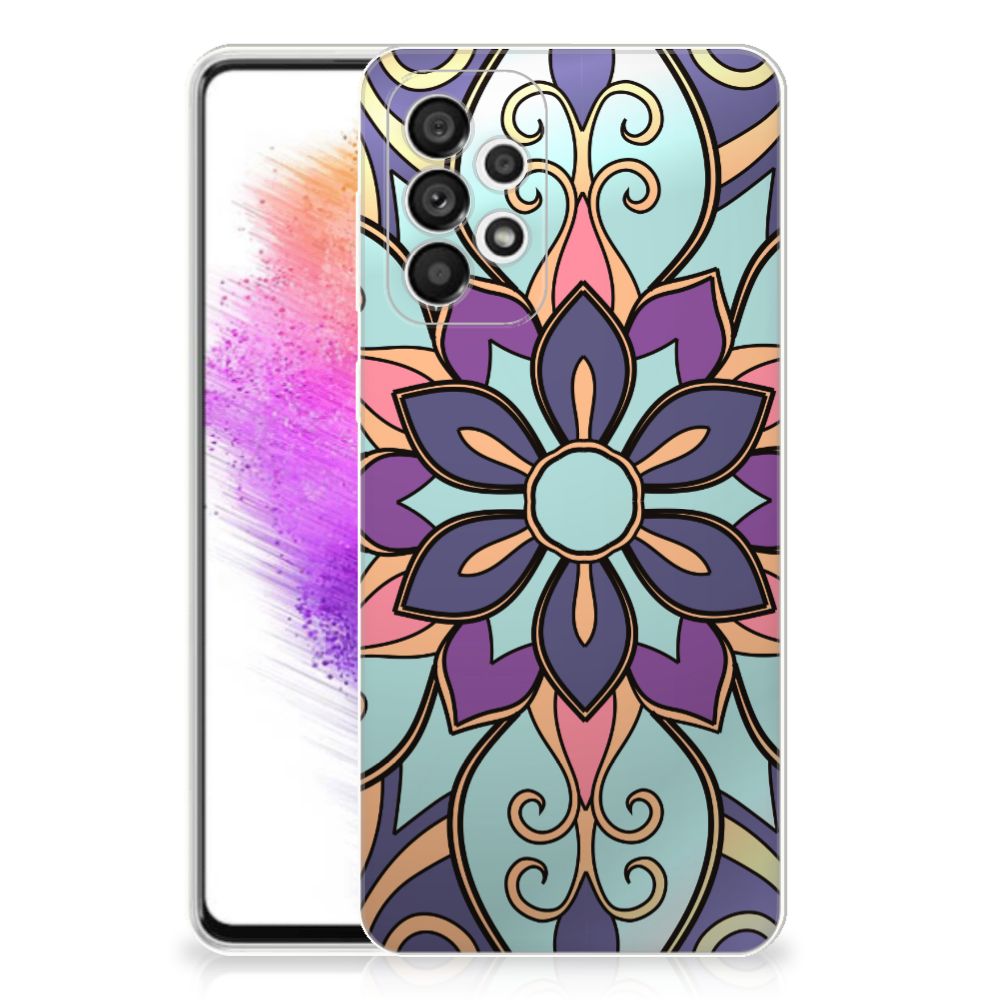 Samsung Galaxy A73 5G TPU Case Purple Flower B2C Telecom