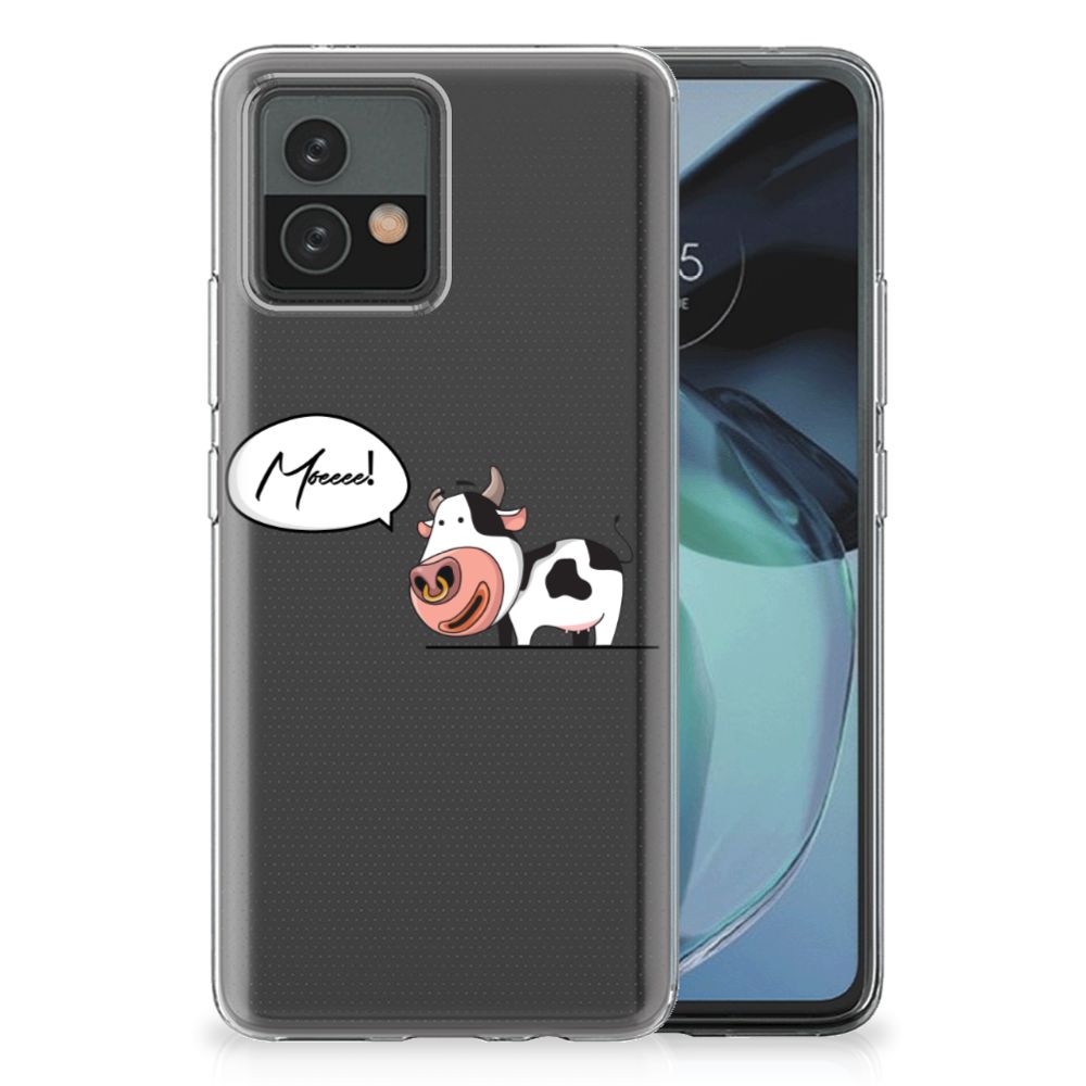 Motorola Moto G72 Telefoonhoesje met Naam Cow B2C Telecom