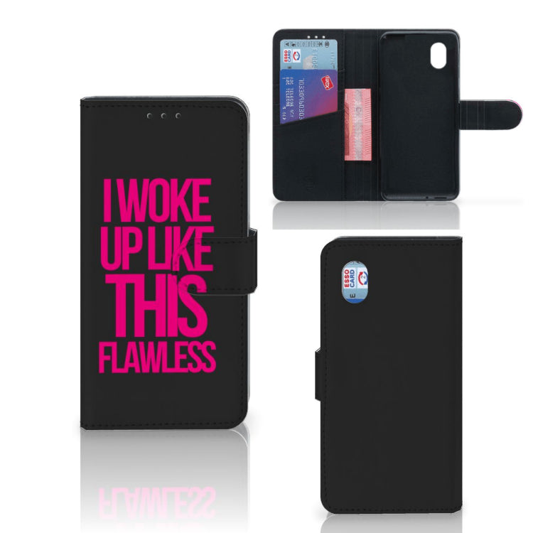 Alcatel 1B (2020) Hoesje met naam Woke Up - Origineel Cadeau Zelf Maken