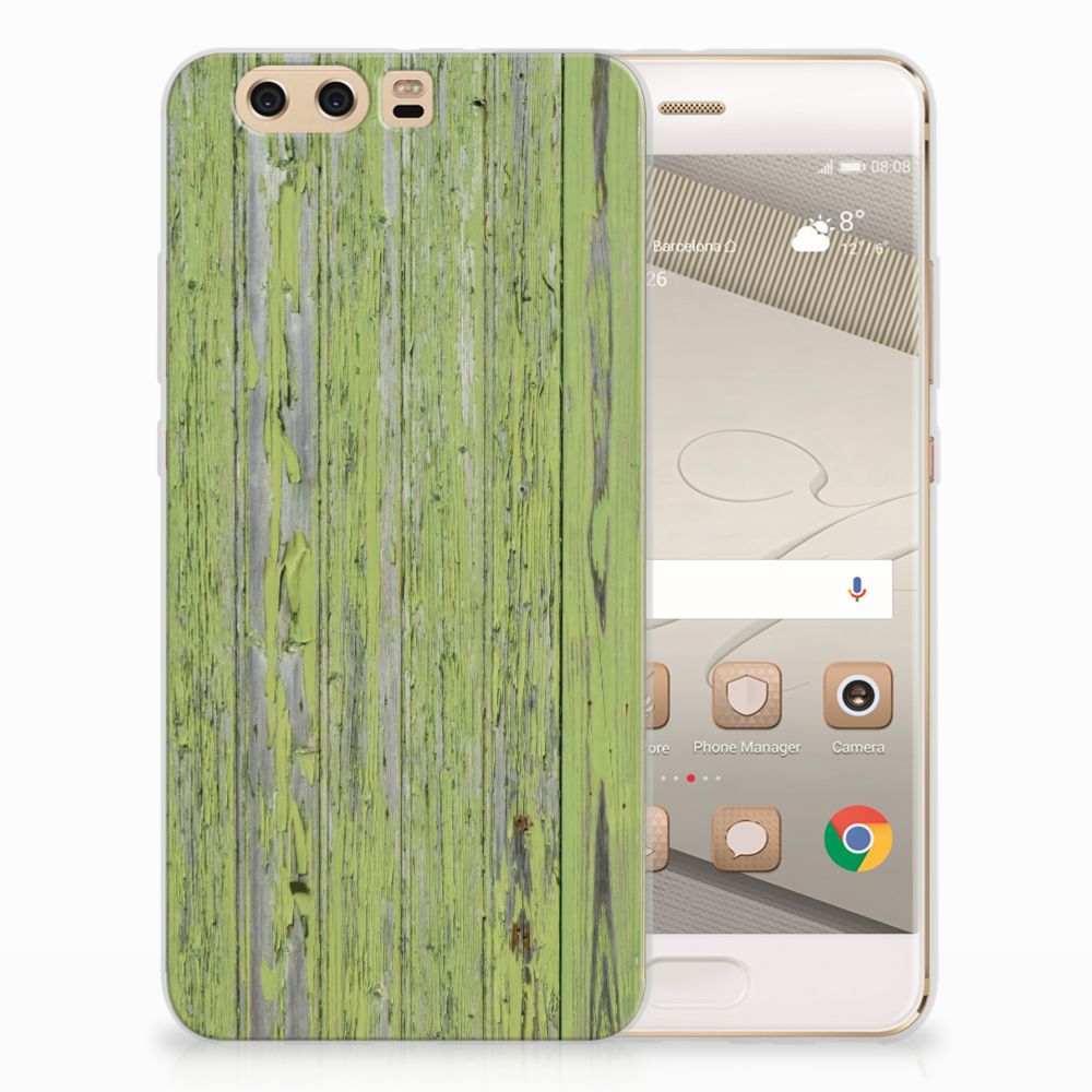 Huawei P10 Plus Bumper Hoesje Green Wood