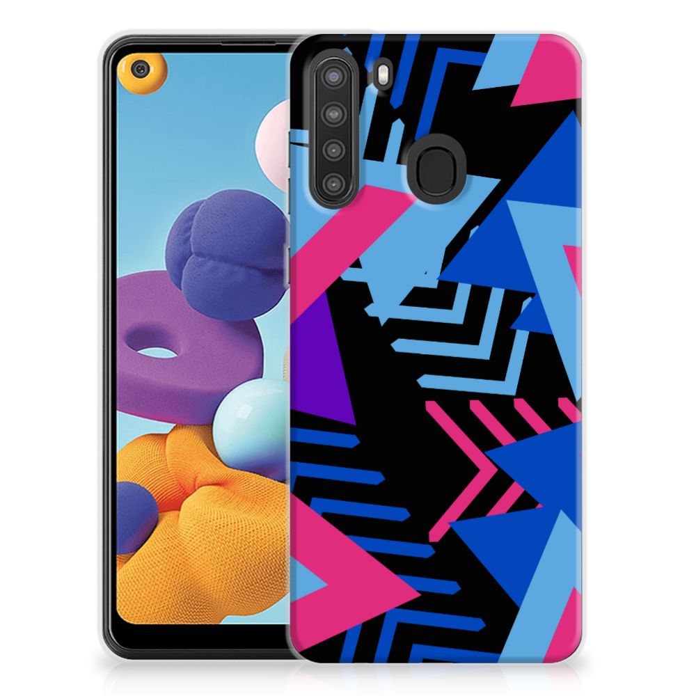 Samsung Galaxy A21 TPU Hoesje Funky Triangle B2C Telecom