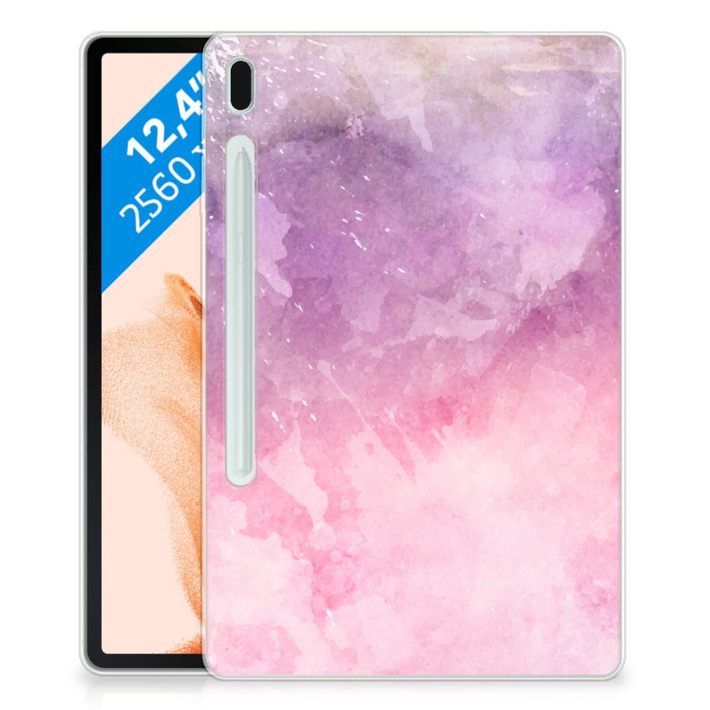 Tablethoes Samsung Galaxy Tab S7FE Pink Purple Paint - B2C Telecom