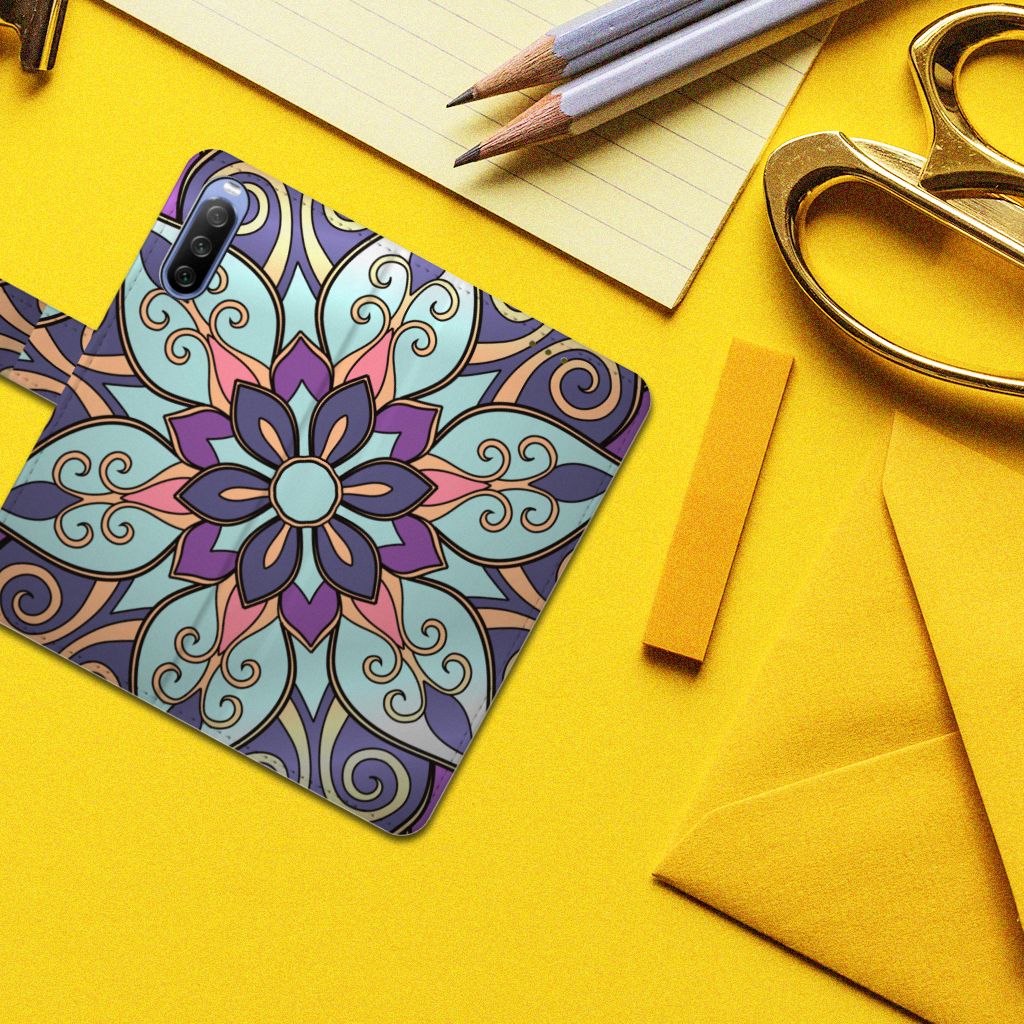 Sony Xperia 10 III Hoesje Purple Flower