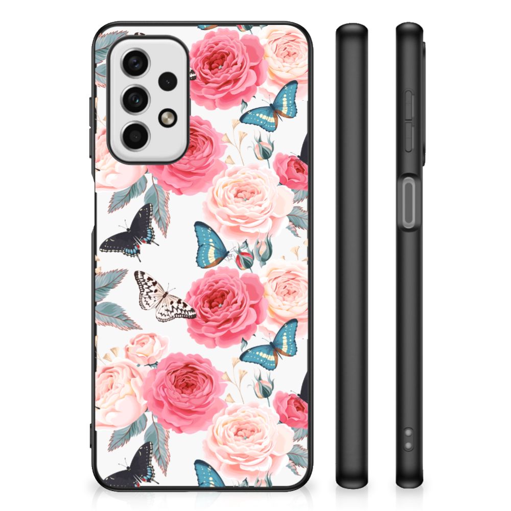 Samsung Galaxy A23 Bloemen Hoesje Butterfly Roses B2C Telecom