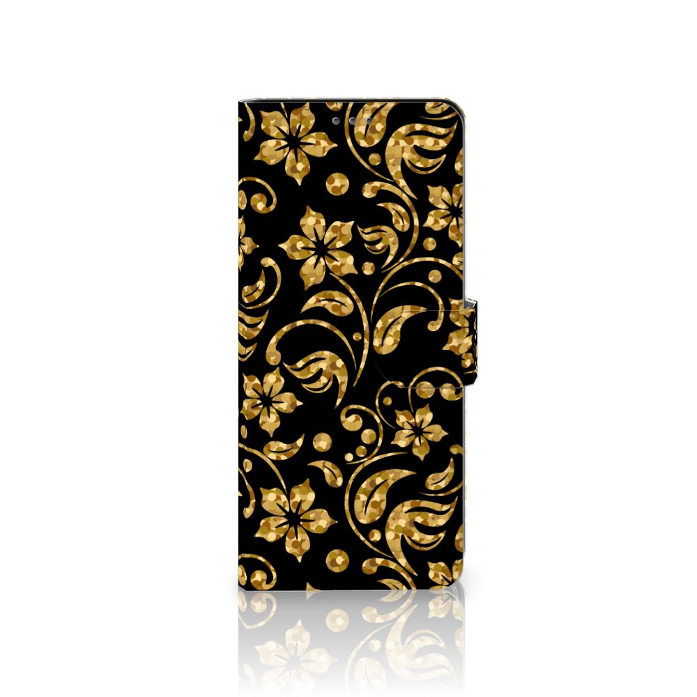 Sony Xperia 5II Hoesje Gouden Bloemen