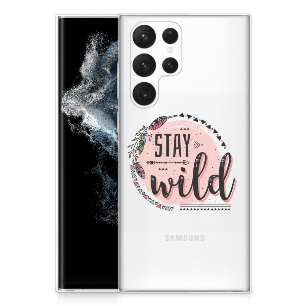 Samsung Galaxy S22 Ultra Telefoonhoesje met Naam Boho Stay Wild B2C Telecom