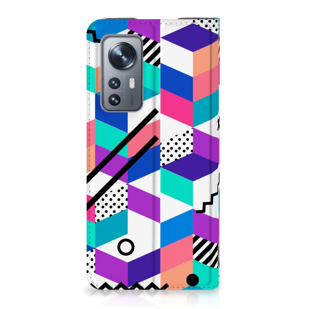 Xiaomi 12 | 12X Stand Case Blokken Kleurrijk - B2C Telecom