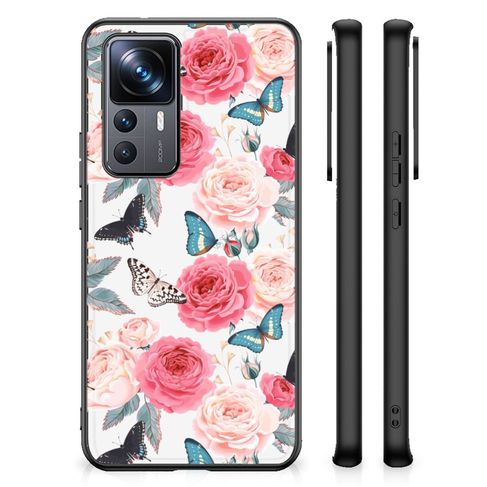 Xiaomi 12T | 12T Pro Bloemen Hoesje Butterfly Roses