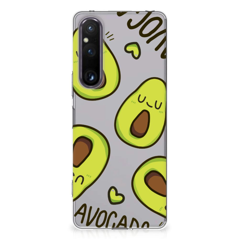 Sony Xperia 1 V Telefoonhoesje met Naam Avocado Singing