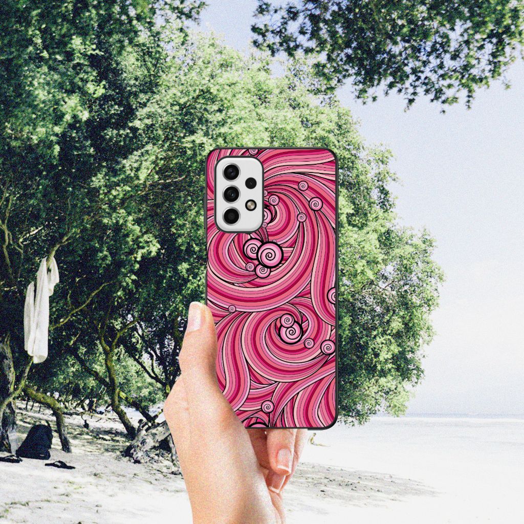 Samsung Galaxy A23 Leuk Telefoonhoesje Swirl Pink B2C Telecom