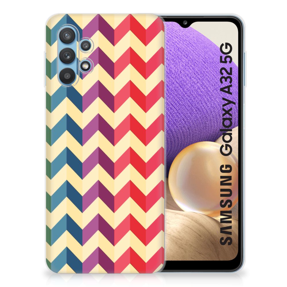 Samsung Galaxy A32 5G TPU bumper Zigzag Multi Color B2C Telecom