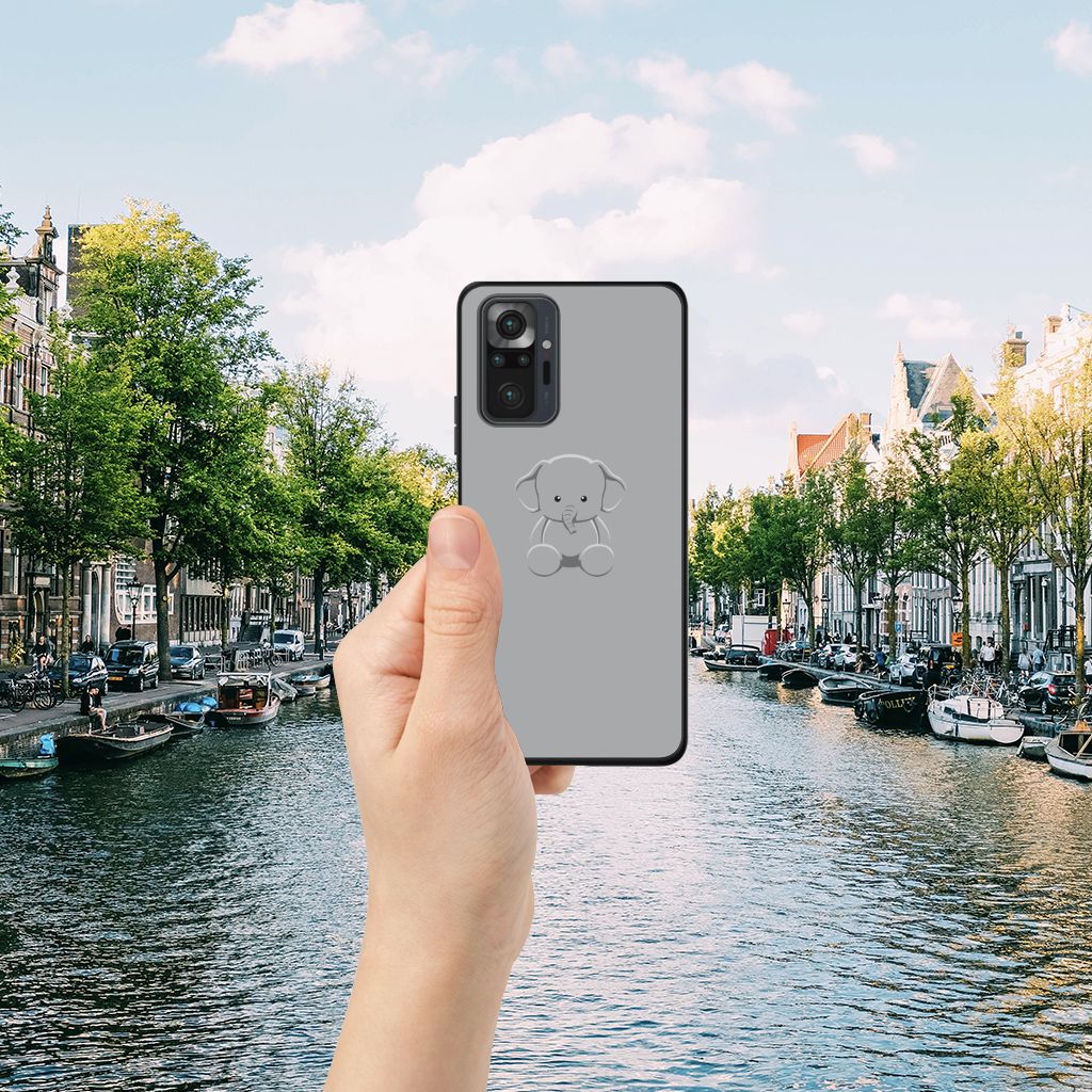 Xiaomi Redmi Note 10 Pro Hoesje Grijs Baby Olifant B2C Telecom