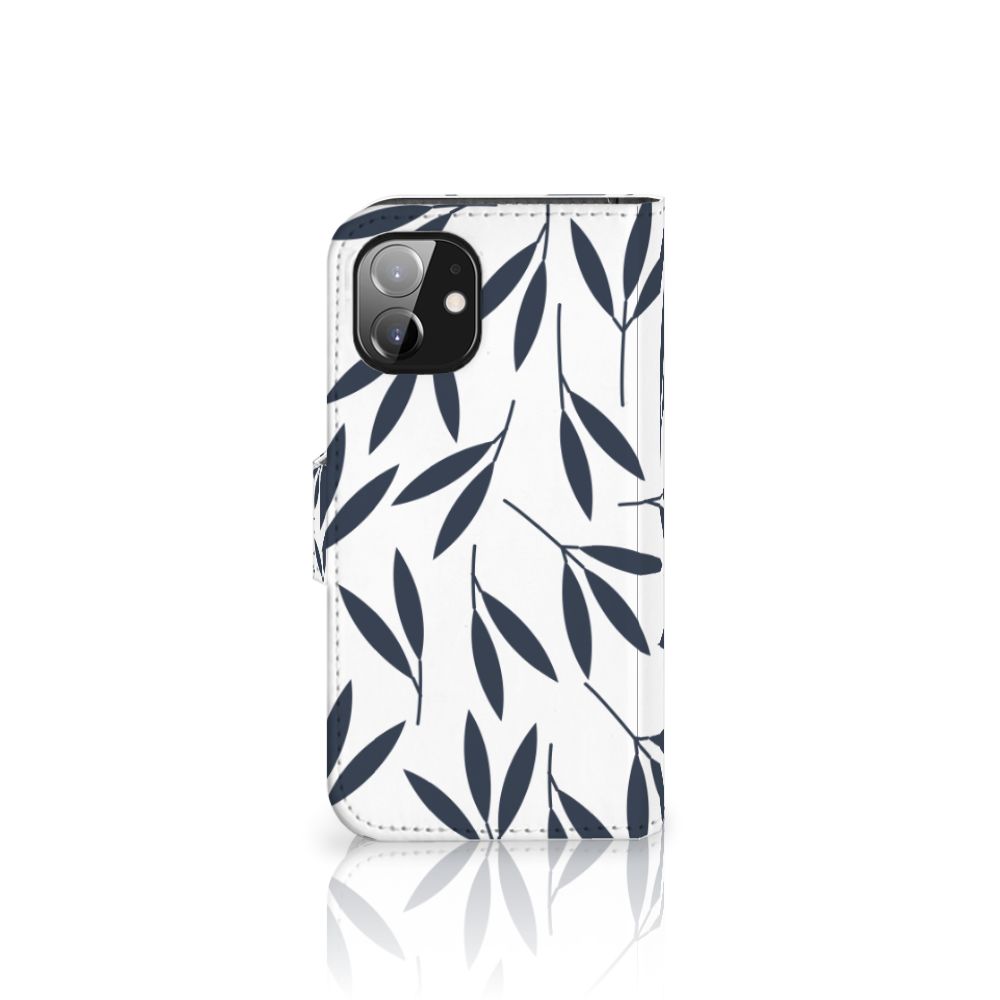 Apple iPhone 12 Mini Hoesje Leaves Blue