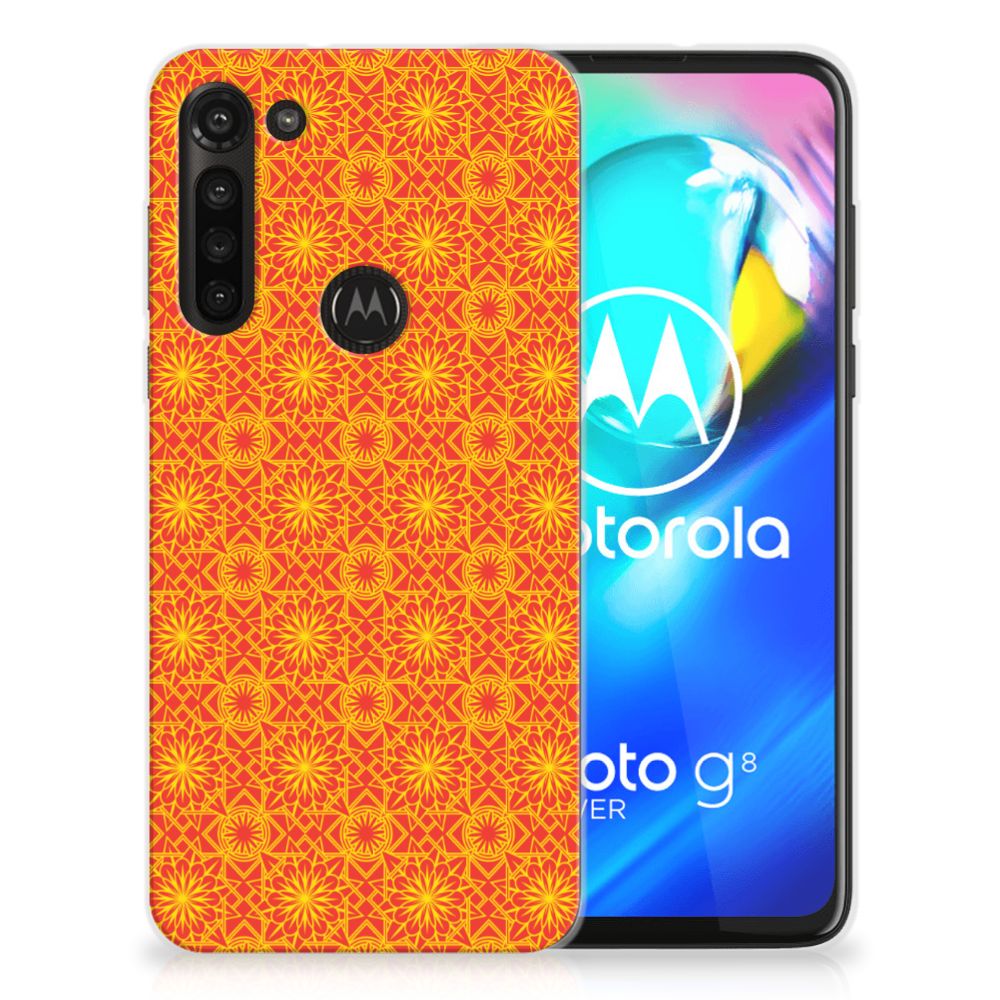 Motorola Moto G8 Power TPU bumper Batik Oranje B2C Telecom