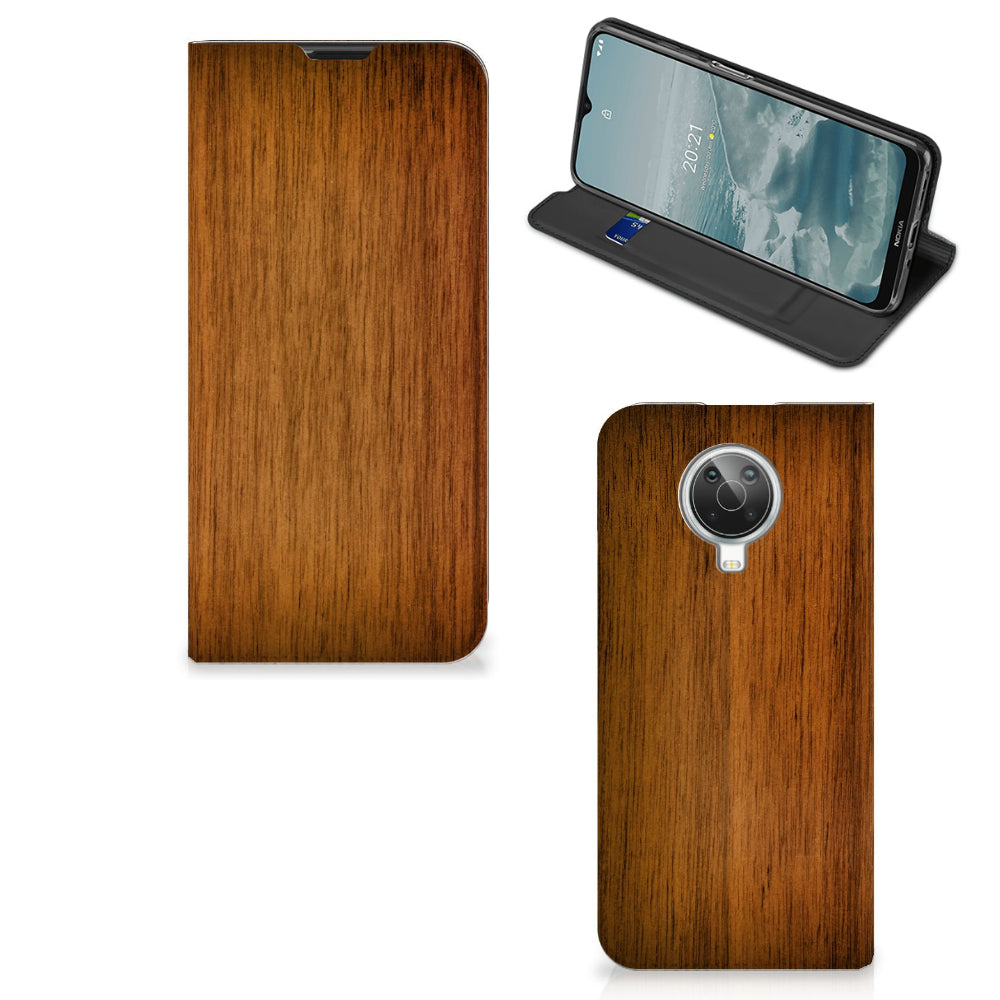 Nokia G10 | G20 Book Wallet Case Donker Hout