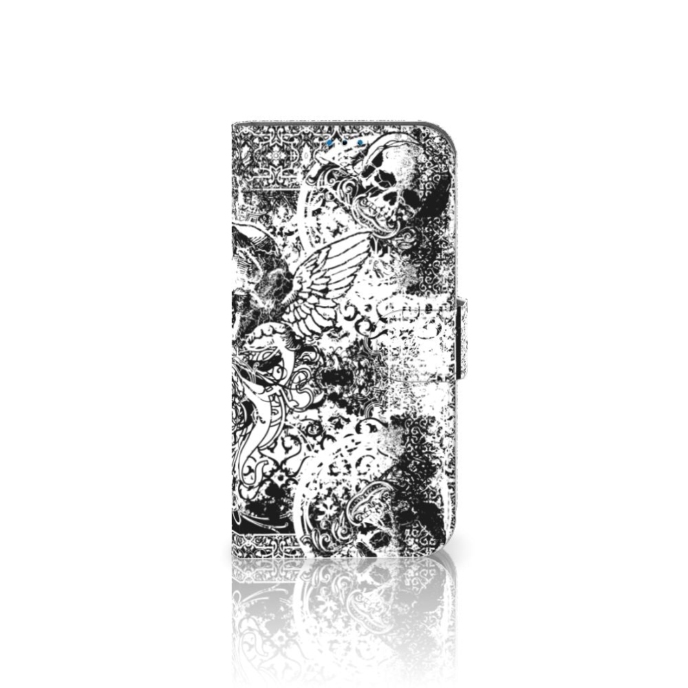 Telefoonhoesje met Naam iPhone 14 Pro Skulls Angel