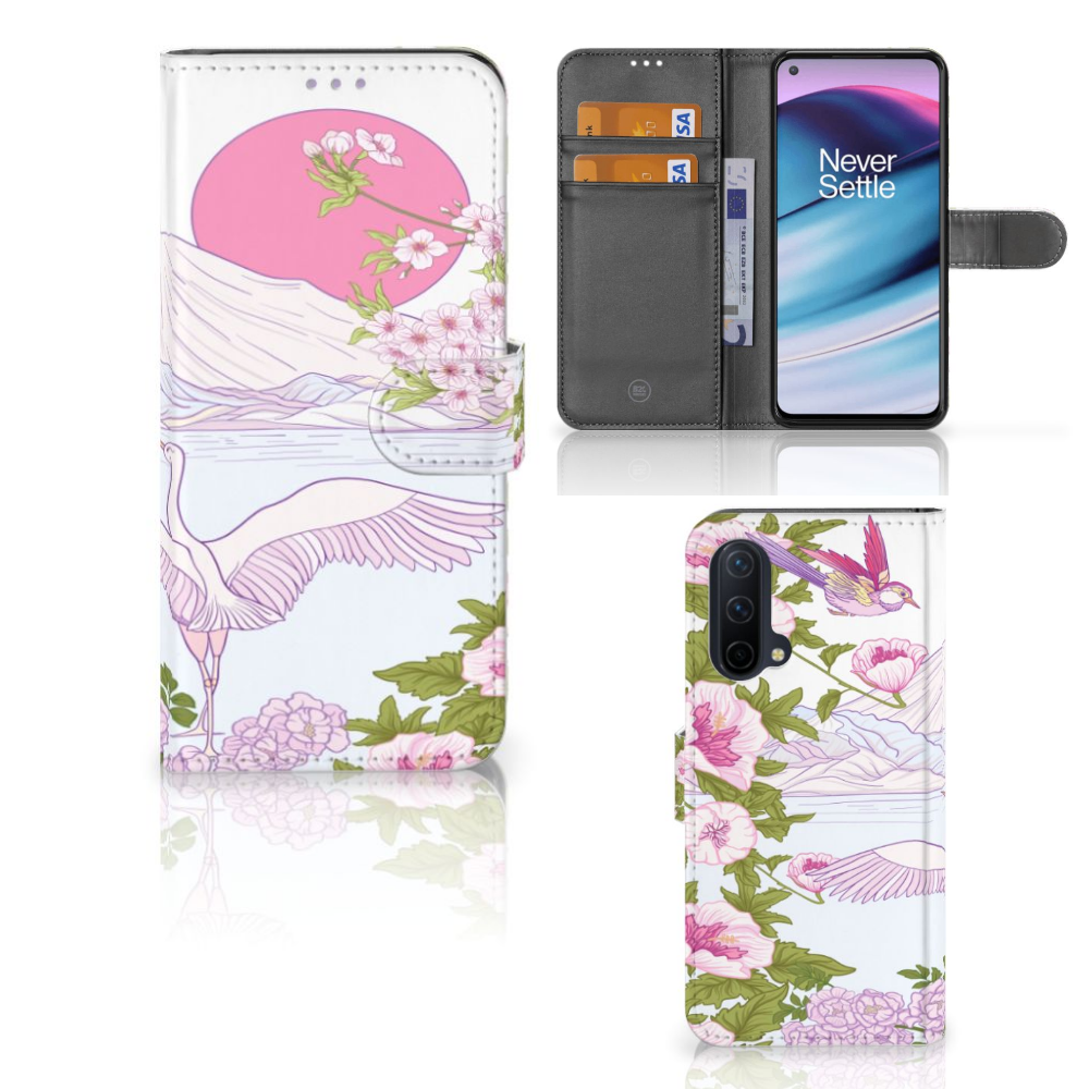 OnePlus Nord CE 5G Telefoonhoesje met Pasjes Bird Standing