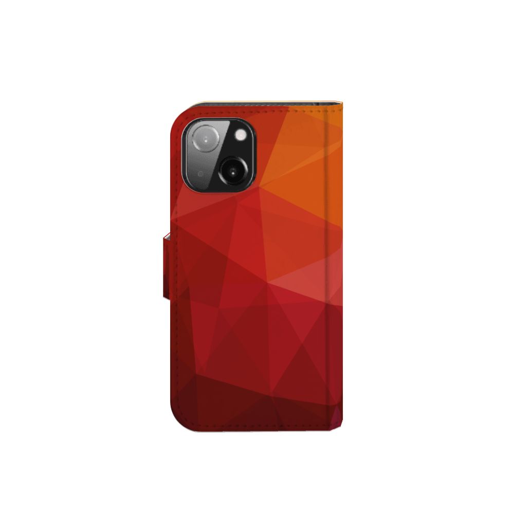 Book Case voor iPhone 13 Mini Polygon Red