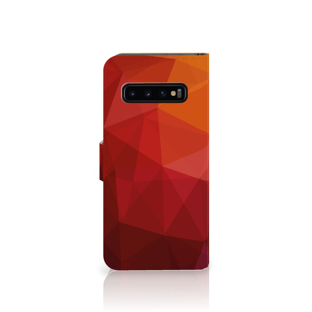 Book Case voor Samsung Galaxy S10 Polygon Red
