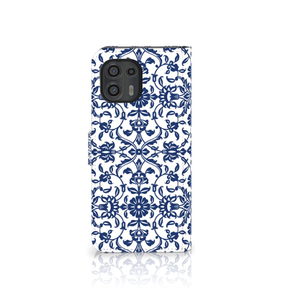 Motorola Edge 20 Lite Hoesje Flower Blue