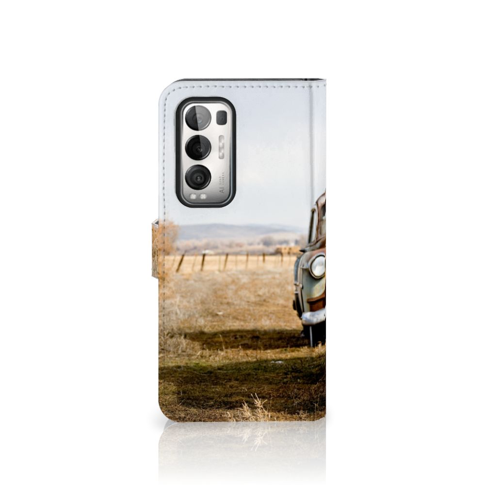 OPPO Find X3 Neo 5G Telefoonhoesje met foto Vintage Auto