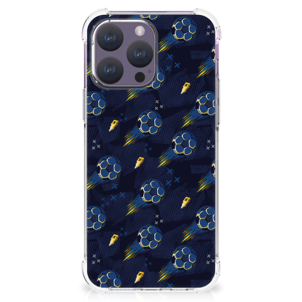 Doorzichtige Silicone Hoesje voor iPhone 15 Pro Max Voetbal B2C Telecom