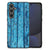 Samsung Galaxy S24 FE Houten Print Telefoonhoesje Wood Blue