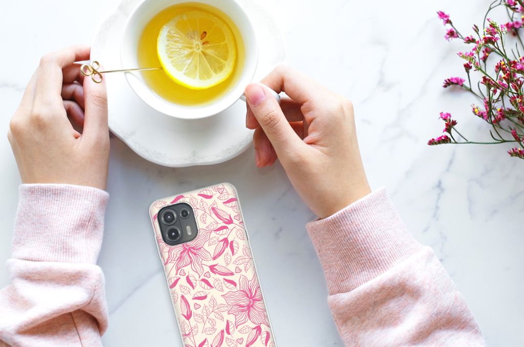 Motorola Edge 20 Lite TPU Case Pink Flowers B2C Telecom