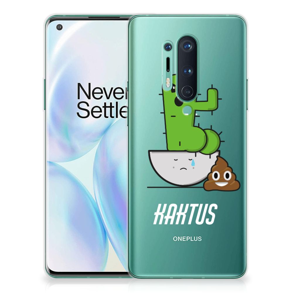 OnePlus 8 Pro Telefoonhoesje met Naam Cactus Poo