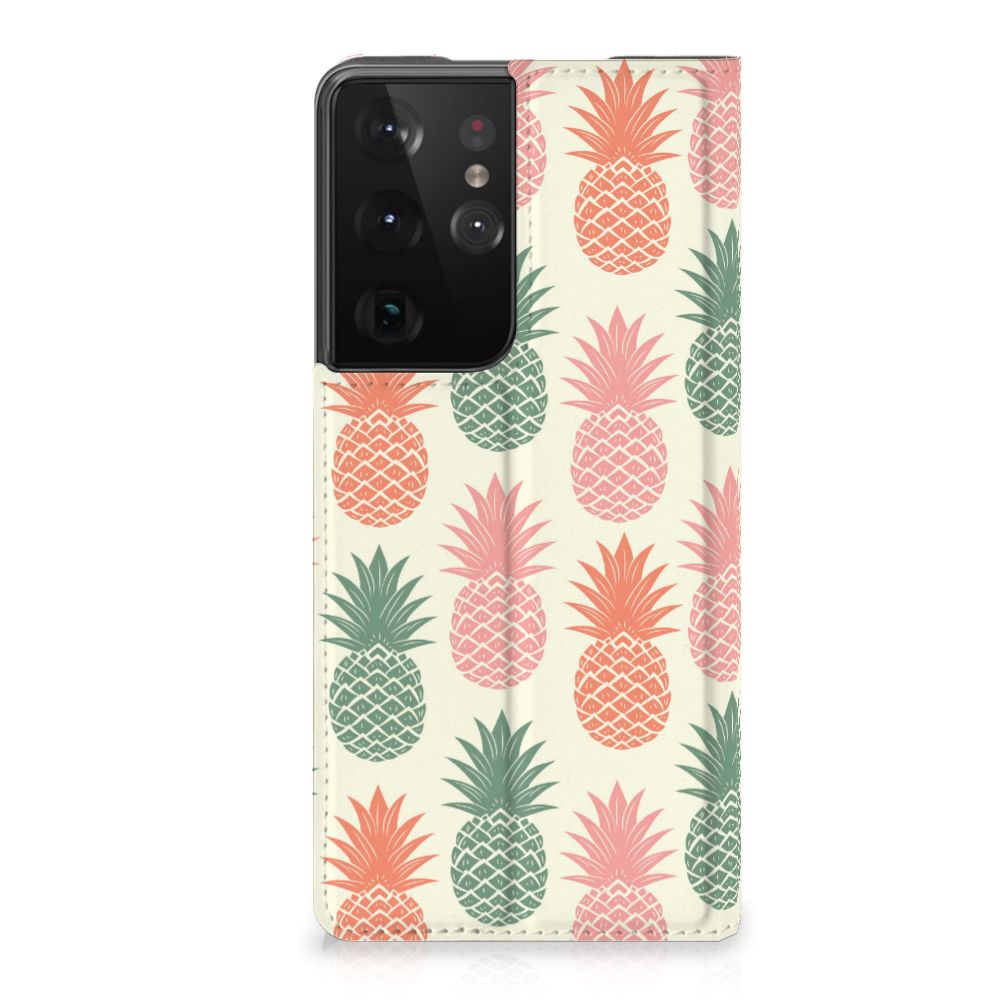 Samsung Galaxy S21 Ultra Flip Style Cover Ananas - B2C Telecom