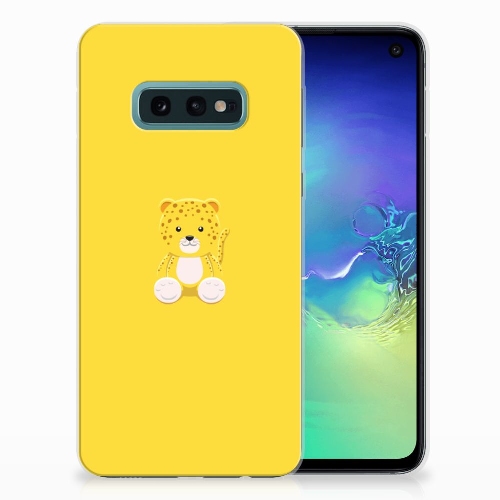 Samsung Galaxy S10e Telefoonhoesje met Naam Baby Leopard