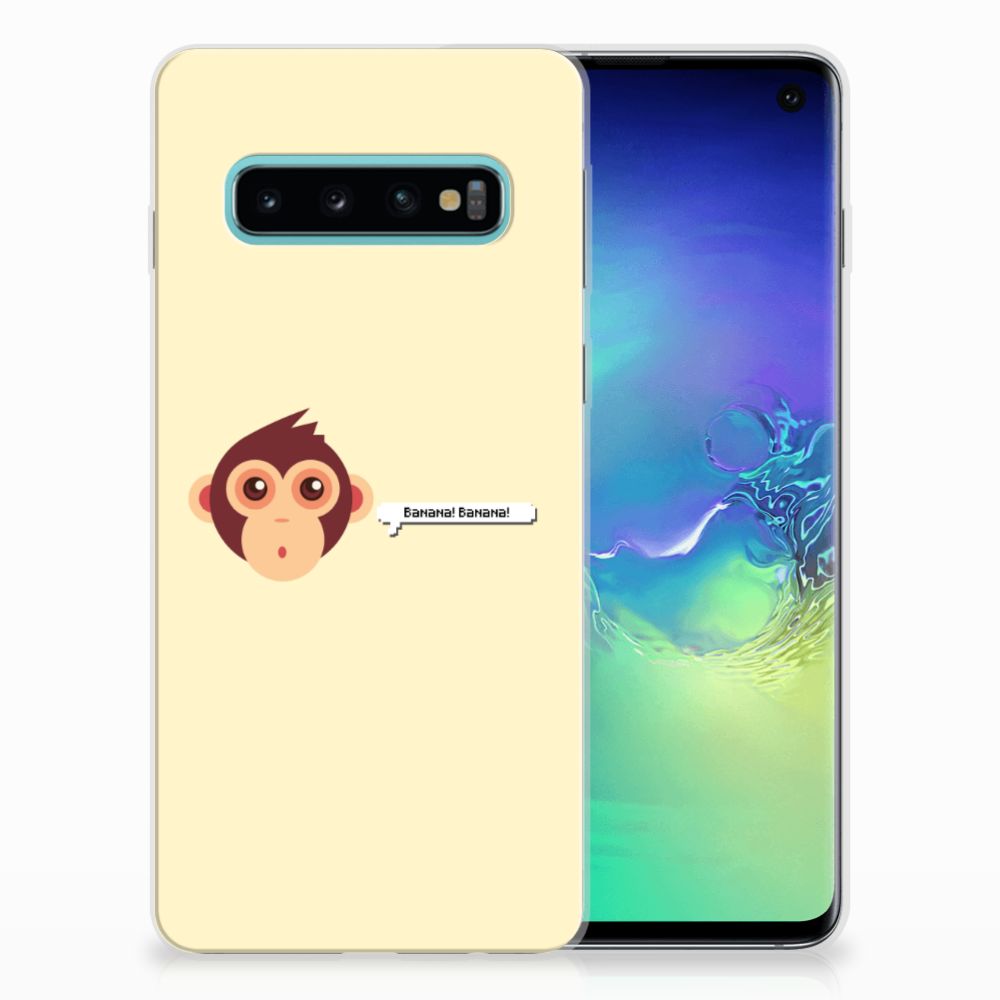 Samsung Galaxy S10 Telefoonhoesje met Naam Monkey