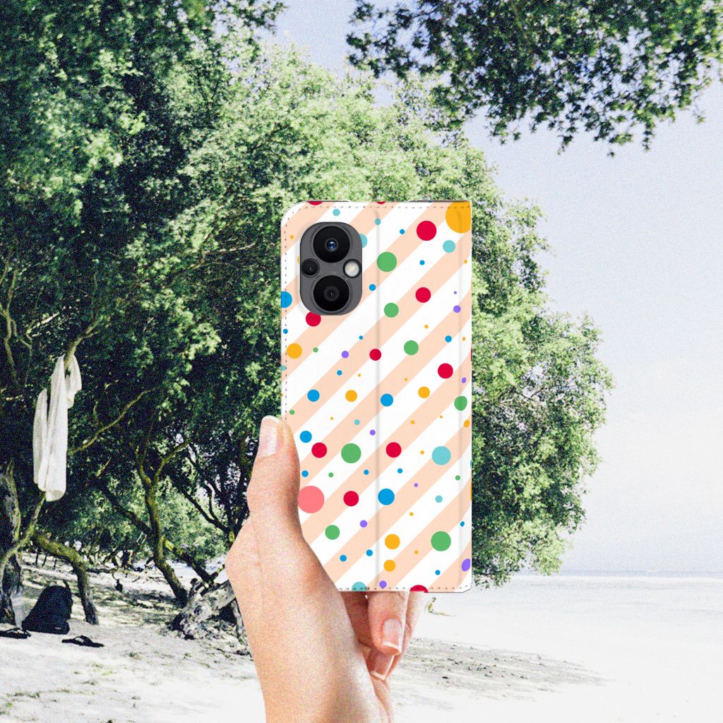OPPO Reno8 Lite Hoesje met Magneet Dots - B2C Telecom