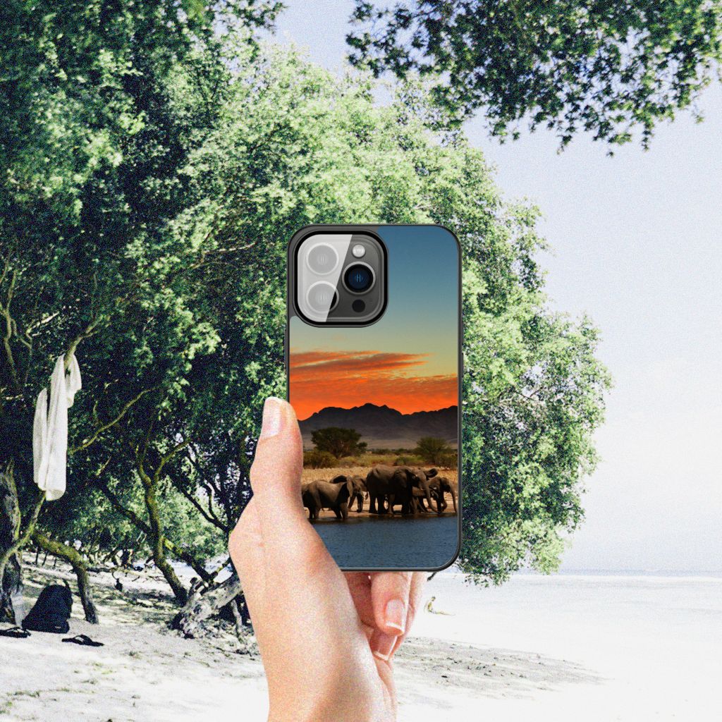 iPhone 13 Pro Dierenprint Telefoonhoesje Olifanten B2C Telecom