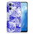 Silicone Back Case OPPO Reno8 Lite Angel Skull Blauw