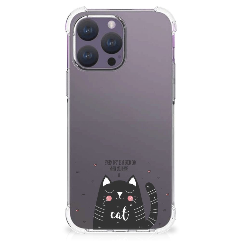 iPhone 15 Pro Max Stevig Bumper Hoesje Cat Good Day B2C Telecom