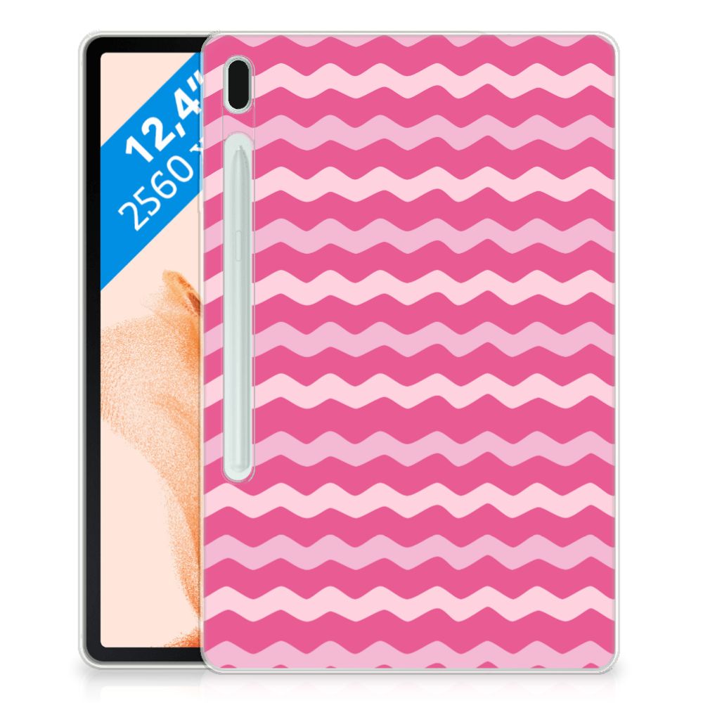 Samsung Galaxy Tab S7FE Hippe Hoes Waves Pink - B2C Telecom