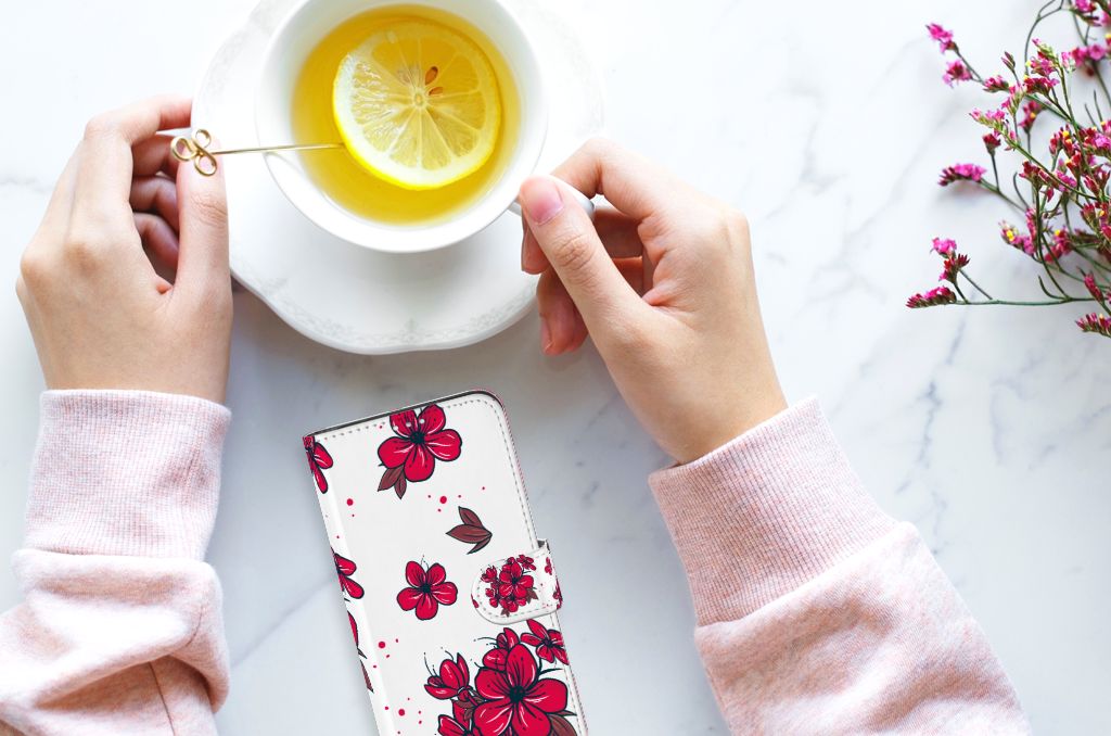 Samsung Galaxy A41 Hoesje Blossom Red