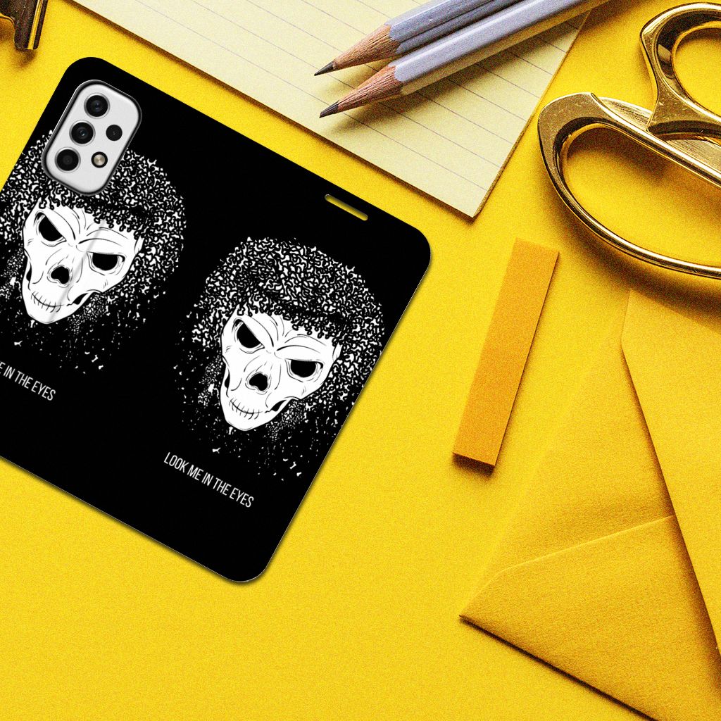 Mobiel BookCase Samsung Galaxy A23 Skull Hair - B2C Telecom