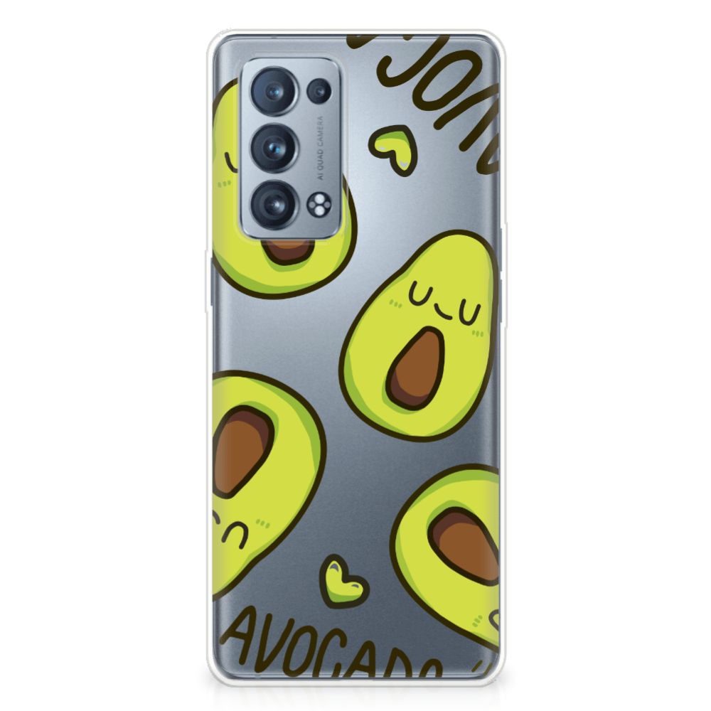 OPPO Reno 6 Pro Plus 5G Telefoonhoesje met Naam Avocado Singing