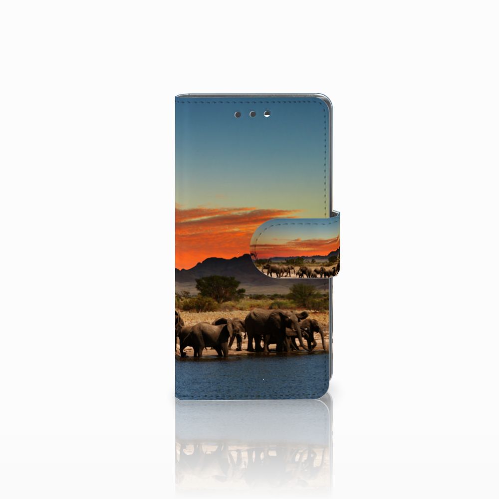 Sony Xperia X Compact Telefoonhoesje met Pasjes Olifanten