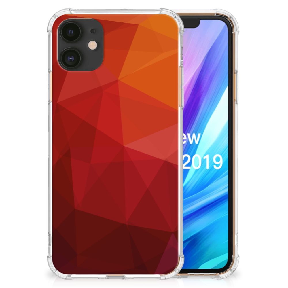 Shockproof Case voor Apple iPhone 11 Polygon Red B2C Telecom