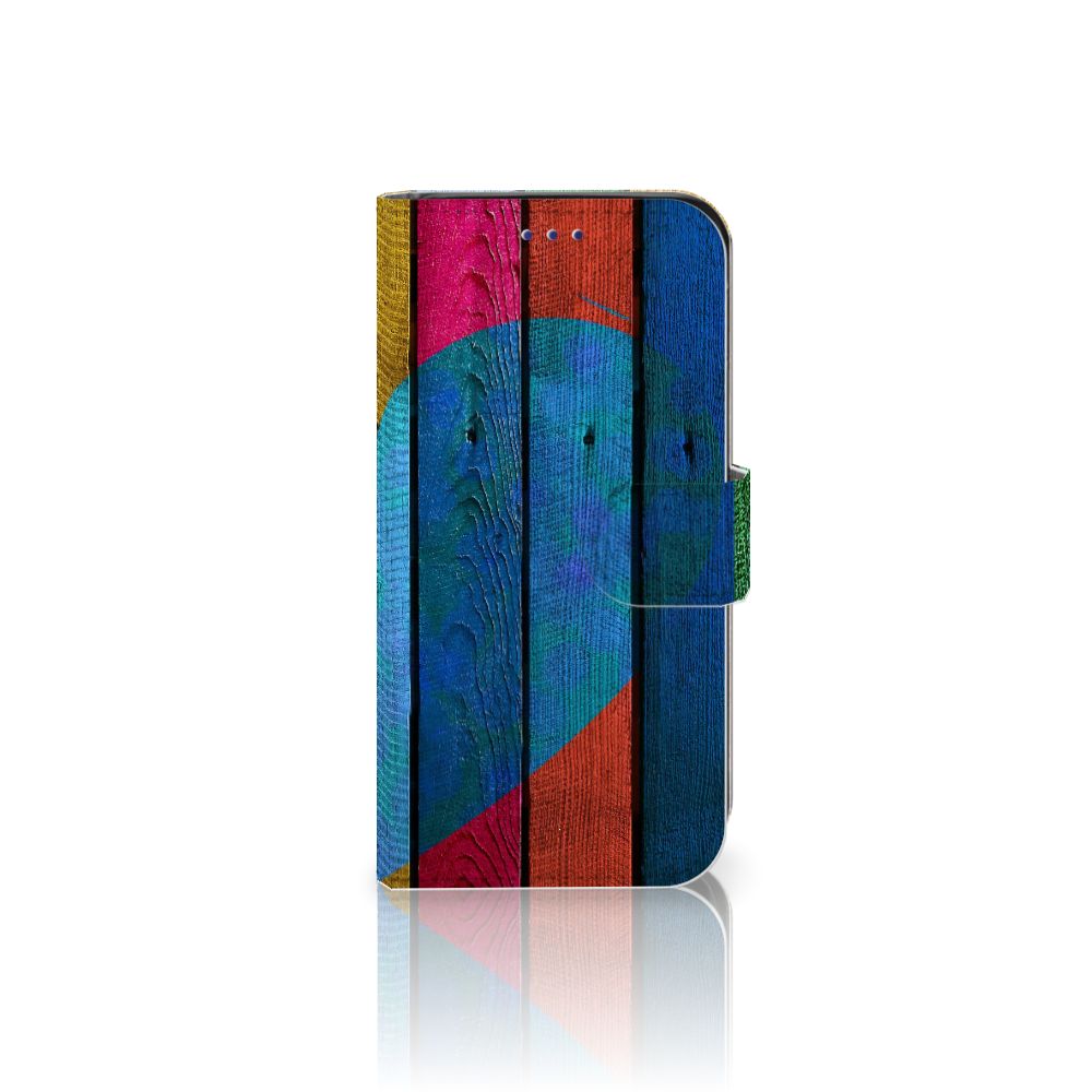 Samsung Galaxy S10e Book Style Case Wood Heart - Cadeau voor je Vriend