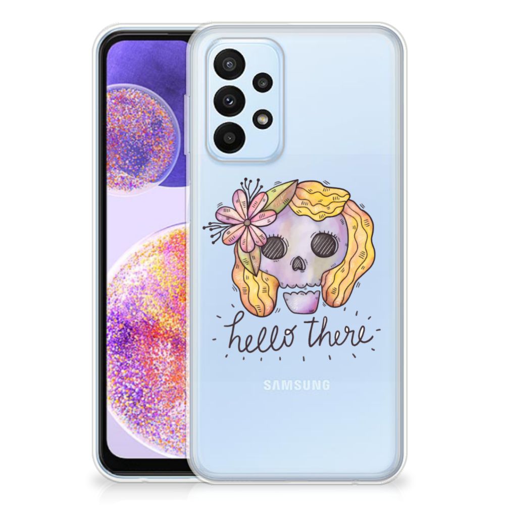 Silicone Back Case Samsung Galaxy A23 Boho Skull B2C Telecom